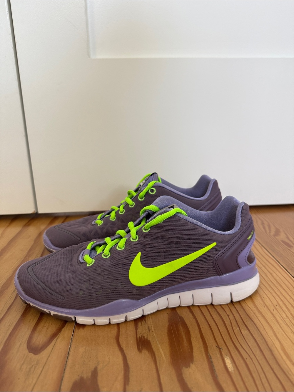 Nike Training Free Fit 2 Purple and Neon Green Athletic Shoes